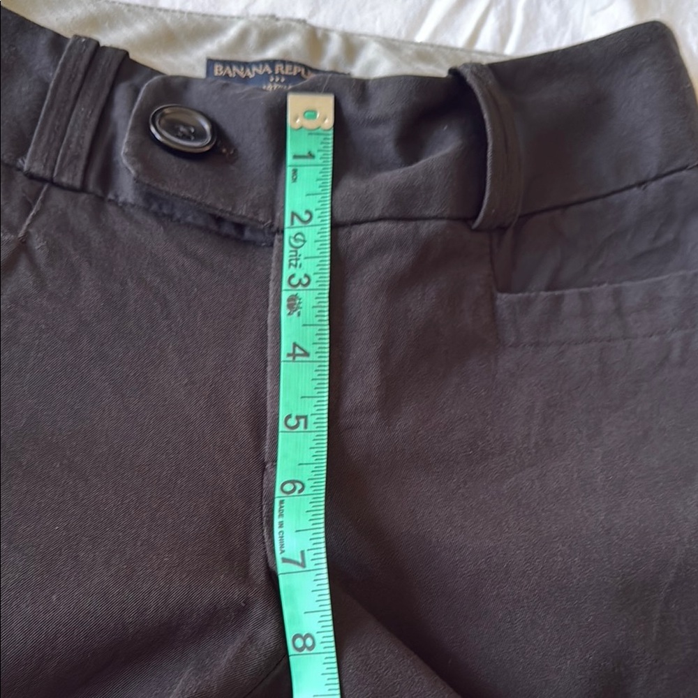 Banana Republic Martin Fit Black Boot Cut Flare Pants Large Button Tap Size 0 - Picture 8 of 11